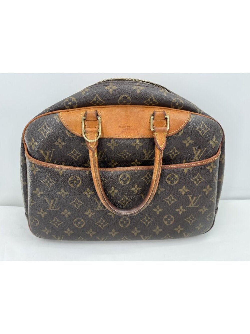 Vintage 80s Louis Vuitton Monogram Canvas Deauville Satchel Tote Bag Handbag